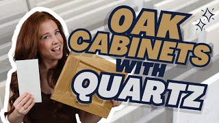 The Best Quartz Countertops With Oak Cabinets Wood [upl. by Nogaem]