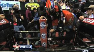 TRUE GRIT Austin Meier fights pain and conquers Mud Wasp at PBR World Finals [upl. by Hsihsa966]