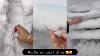 Frozen Freezer 🥰 The Red Freezer and Humidifier Frost 😍 scraping and eating with hands🙌 😋 ASMR ♥️ [upl. by Arty619]