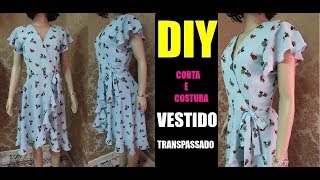 Vestido transpassado corte e costuraDIY [upl. by Hoeve]