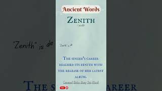 Ancient Words 154 Zenith shorts history words [upl. by Funda]