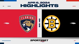 NHL Highlights  Panthers vs Bruins  April 6 2024 [upl. by Akital927]