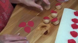 Tutorial red cold porcelain rose without special tools Part 5 [upl. by Lewendal193]