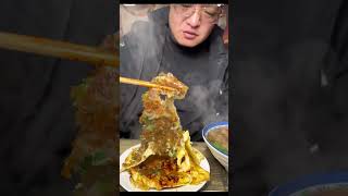 spring onion egg pancake chinafood streetfood chineasefood streetfoodideas [upl. by Akalam320]