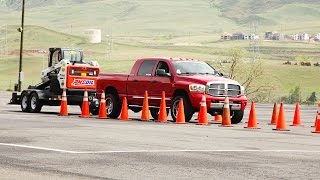 Trailer Tow Obstacle Course  Day 2 of 2015 Diesel Power Challenge [upl. by Sivrup109]