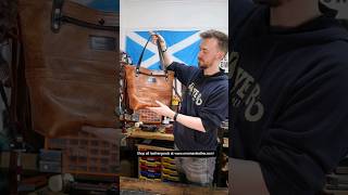 Handmaking a Leather Tote Bag asmr [upl. by Reppiks]