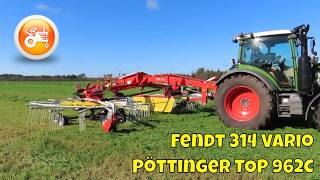 Fendt Demonstrations 2024  Fendt 314 Vario amp Pöttinger TOP 962C [upl. by Berner]