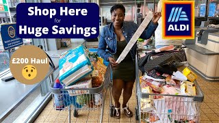 Cheapest Supermarket in the UK  Huge ALDI Haul With Prices [upl. by Aisitel]