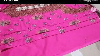 Side pleates wali kameez ki cutting  New Style Designer Side Pleated frock cutting stitching [upl. by Ytomit]