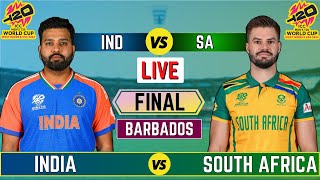 🔴 Live India vs South Africa T20 World Cup Final Live Match Score  IND vs SA Live match Today [upl. by Eatton]