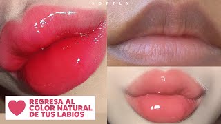 👄 BLANQUEA TUS LABIOS NATURALMENTE LABIOS ROSADOS Y SUAVES 👄  softly [upl. by Bogusz]