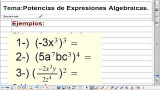 Potencias de Expresiones Algebraicas [upl. by Ahtamat515]