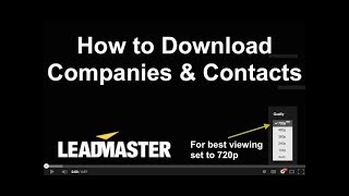 How to Download Companies and Contacts [upl. by Rizzo]