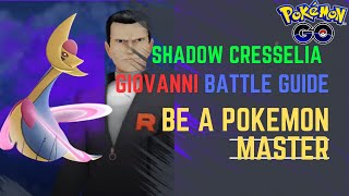 Mastering the Giovanni Battle Tips and Tricks to Rescue Shadow Cresselia in Pokemon Go [upl. by Rednaeel]