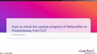 How to check the update progress of NetProfiler or FlowGateway from CLI [upl. by Rudyard239]