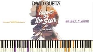 David Guetta  Lovers On The Sun Piano Version  Sheet Music [upl. by Marlane]