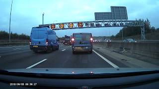 New HADECS 3 variable speed camera on M25 flashes multiple vehicles on M25 clockwise [upl. by Einitsed]