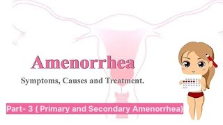 Amenorrhea part 3 primary Amenorrhea  secondary amenorrhea [upl. by Nuncia]