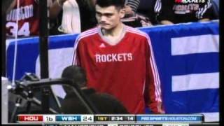 Yao Ming Injured  quotTendon Strainquot vs Wizards 11102010 [upl. by Sylram875]