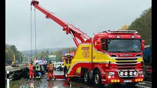 Scania Boniface 8x4 Heavy Recovery of 24 meters Scania ekipage Sweden [upl. by Benton]