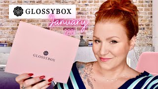 WELL THIS SURPRISED ME UNBOXING GLOSSYBOX JANUARY 2021 BEAUTY BOX [upl. by Lewert]