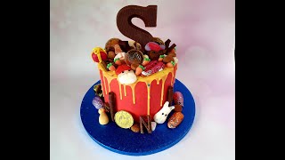 Hoe maak je een SINTERKLAAS DRIPCAKE DRIPTAART cakedecorating dripcake [upl. by Eiramanitsirhc]