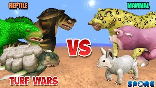 Reptile vs Mammal Turf War  Reptile vs Mammal S1  SPORE [upl. by Notnelc]