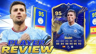 TOTS Rodri Dominance Unveiled in fc mobile  Review and gameplay [upl. by Hewes]