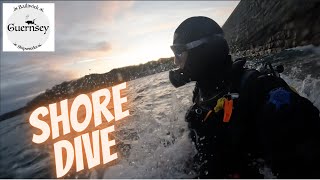 Shore dive off Guernseys east coast and plane engine found  shore dive  scuba  diving [upl. by Cartwell]