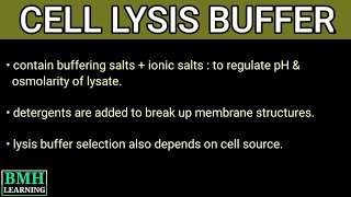 Lysis Buffer  Cell Lysis Buffer  Choosing A Lysis Buffer [upl. by Malha]