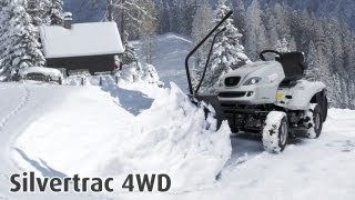 Rasentraktor Silvertrac 4WD im Winterdienst  selbst ohne Schneeketten nicht aufzuhalten [upl. by Novyert999]