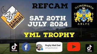 Bramley Buffaloes v Illingworth  YML Trophy Final  1st Half  Guest RefCam [upl. by Anaerdna808]