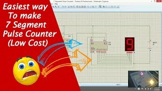 7 segment pulse counter Proteus Implementation Electrical Engineering Semester Project [upl. by Annecorinne]