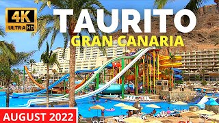 TAURITO Gran Canaria Spain 4K  Beach amp Water Park 🔴 August 23 2022 [upl. by Esiocnarf]