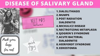 disease of salivary gland part 1  neet mds [upl. by Kciregor]