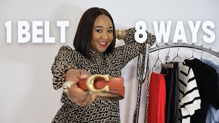 8 Ways to style a belt  Outfit ideas  Coach signature buckle reversible belt BeltStyling [upl. by Oppen520]