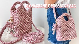 DIY  Macrame bag tutorial  Bolsa de macrame  마크라메 가방 [upl. by Oniliuqnart]