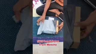 UNBOXING SH12 HEADPHONE FROM MEESHO😍 unboxing meesho shorts [upl. by Doraj944]