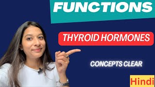 Functions of Thyroid Hormones in Hindi  Thyroid Gland thyroid endocrine [upl. by Antrim525]