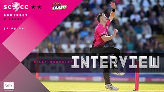 INTERVIEW Riley Meredith reacts to Somerset win [upl. by Gnirol]