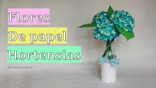 Flores de papel hortensias [upl. by Griffis71]