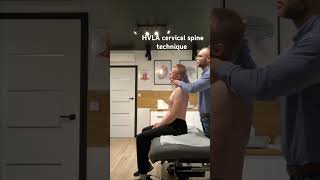 Cracking Neck Spine adjustment technique chiropractor osteopathy crack backpain necktreatment [upl. by Marola]