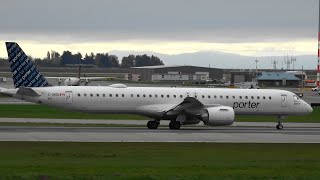 Porter Embraer E195 lands in Vancouver [upl. by Eneles]