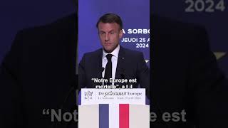 quotNotre Europe peut mourirquot Emmanuel Macron à la Sorbonne [upl. by Firestone]