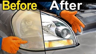 How To Restore Headlights PERMANENTLY  Better Than a BRAND NEW Headlight [upl. by Yellah]