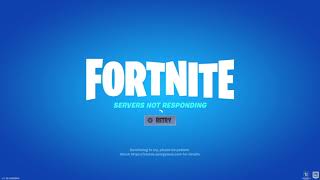 Fortnite Servers not responding Continuing to try please be patient Check httpsstatusepicgames [upl. by Bortz]