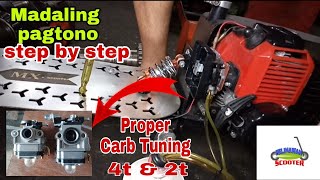 Pagtono ng gas scooter carbProper tuning of carburetor for scooter 49cc71cc 2stroke  FELINAWAN [upl. by Nagy79]