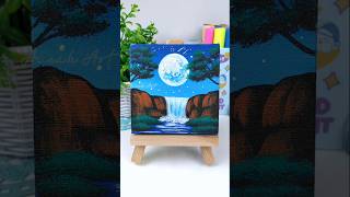 Waterfall painting  Acrylic painting shorts painting art [upl. by Madea]