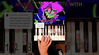 12 Hells Greatest Dad Alastors Part Hazbin Hotel Piano Tutorial shorts [upl. by Hsivat]