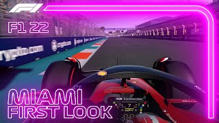 FIRST LOOK Onboard with Charles Leclerc at Miami International Autodrome in F1 22 [upl. by Kreg183]